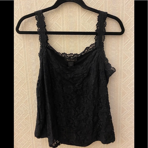 White House Black Market Tops - WHITE HOUSE | BLACK MARKET black sheer lace